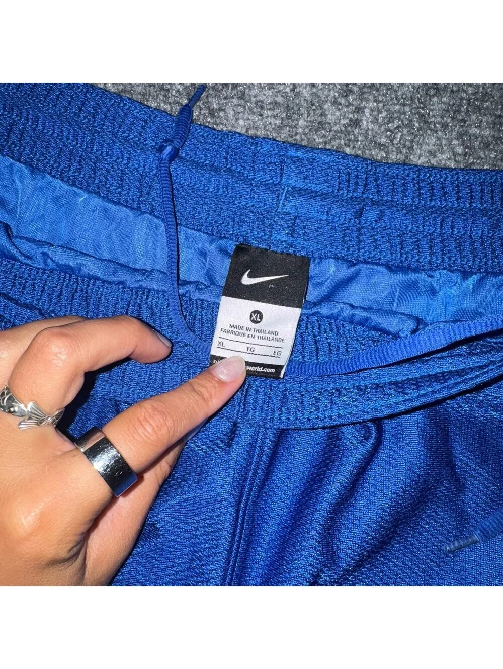Nike Blue Dazzle Baggy Hoop Shorts Mens XL Vtg y2k 90s Rare